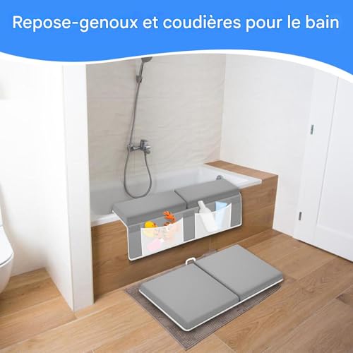 Coussin de repos pour coude et genoux premium pour baignoire et douche - 3