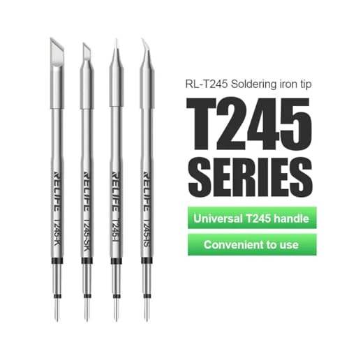 Image of RELIFE RL-T245 Tips Universal C245 Soldering Iron Tip Compatible For Xsoldering T245 Soldering Station GVM T245 Hand