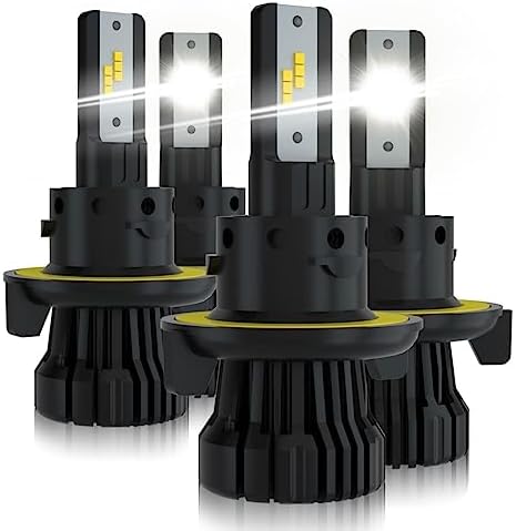 GTMOTO for 2017 2018 2019 2020 2021 2022 Ford F250 F350 Headlights LED Bulbs, Custom Plug and Play Super Duty Truck High + Low Beam Lights Combo, 6000K Cool White LED Conversion Kit, 4-Pack