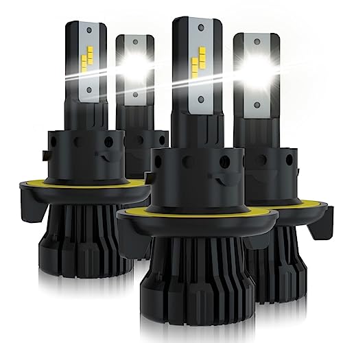 Gtmoto For 2017 2018 2019 2020 2021 2022 Ford F250 F350 Headlights Led Bulbs, Custom Plug And Play Super Duty Truck High + Low Beam Lights Combo, 6000K Cool White Led Conversion Kit, 4-Pack #TOP20