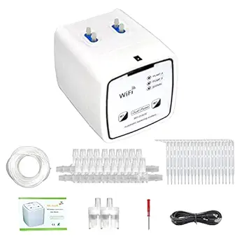 Ubersweet WiFi ligent Watering Device Double Pump Timed Au ATIC Drip Irrigation System Remote APP Controller for Garden Terrace Potted Plant Flower|