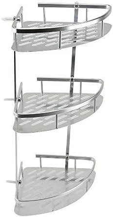Queiting 3 Tier Bathroom Corner Shelf 56*23*30cm Bathroom Corner Shower Shelf Rack Corner Storage Shower Rack Shelf Organize