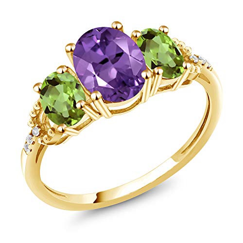 10K Gold Purple Amethyst Ring