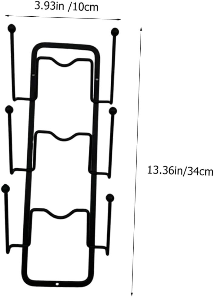 Alipis 2pcs Wall-mounted Delicate Pot Lid Organizer Rack for Kitchen Storage Space-saving Holder for Pots and Pans No-drill Installation for Clean Countertops