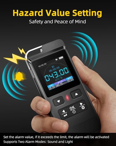 Image of Geiger Counter Nuclear Radiation Detector Detect Beta Gamma X-Ray with Color LCD Display, Timing Monitoring, 5 Dosage Units Switched, Rechargeable Portable Radiation Dosimeter for Home