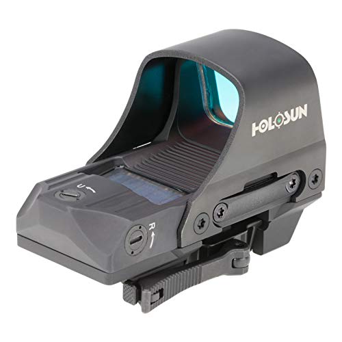 HOLOSUN HE510C-GR Elite Open Reflex Multi-Reticle Green Dot Sight with QD Mount + HM3X 3X Magnifier + Extra Batteries and Lens Cloth