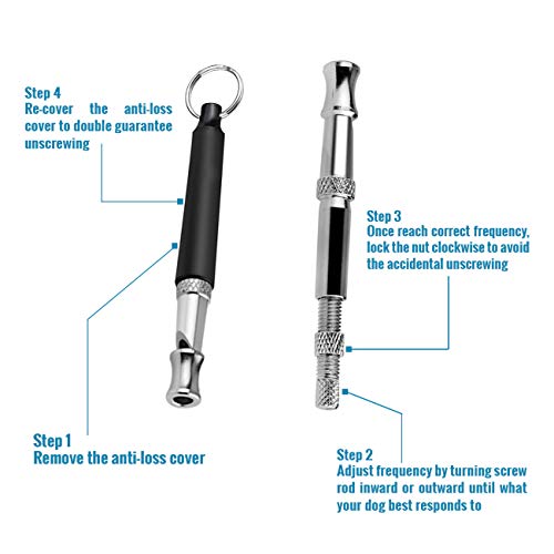 Lupo Professional Ultrasonic Dog Training Whistle With Lanyard, Adjustable Frequencies & Free Training Ebook Guide #TOP2