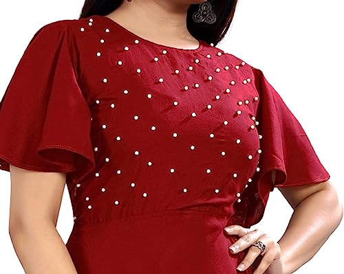 Image of Girls Rayon Calf Length Dress
