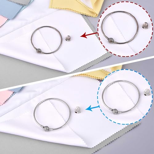 image for SEVENWELL 4pcs Jewelry Polishing Cleaning Cloth Large 10'' x 12'' for 