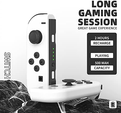 FZPYZO Switch Controller for Nintendo Switch, Replacement Switch Controllers Left and Right Wireless Switch JoyPad Controller Support Vibration/Screenshot/Wake Up. [nintendo_switch] (White) - 2
