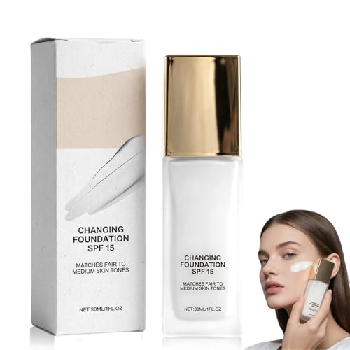 Color Changing Foundation for Mature Skin, 2026 New Hydrating and Lightweight Liquid Foundations, Self-Adjusting Foundation Tone Suitable for All Skin Types (1PCS)