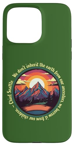 Zen Retro Sunset Mountain We Borlow It From Our Children �X�}�z�P�[�X iPhone 15 Pro Max �p