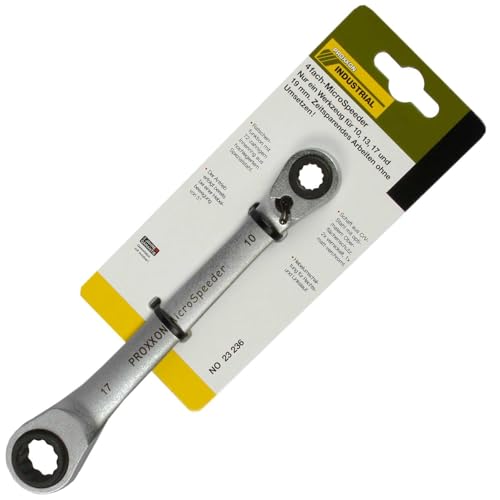 PROXXON 23236 4fach-MicroSpeeder 10x13mm + 17x19mm - nur ein Werkzeug für die wichtigsten PKW-Schrauben