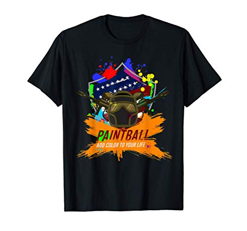 Paintball jugador camiseta color pintura bola juego de tiro Camiseta