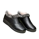 Nbzsmlkn Botines Gruesos Y Cálidos para Mujer, Zapatos Ortopédicos De Invierno, Impermeables, Antideslizantes, Sin Cordones, Ligeros, con Cremallera Lateral para Exteriores. (Negro,38)