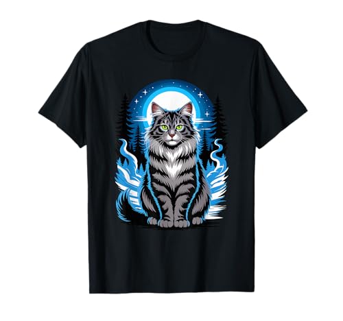 Moonlight Forest Norwegian Forest Cat Wegies Camiseta