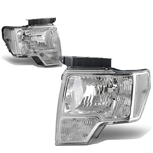 DNA Motoring HL-OH-F1509-CH-CL1 Chrome Housing Clear Corner Front Driving Headlight/Headlamps