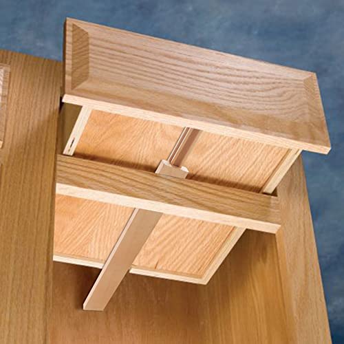 2Pcs Wooden Drawer Slides,35Cm Classic Wood Center Mount Guide Track (14'') #TOP3