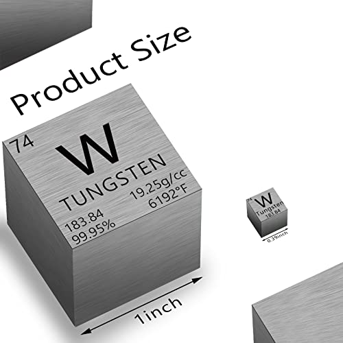 2 Pieces Tungsten Cube, Pure Metal High Density Element Cube, Metal Density Cubes For Element Collections Lab.creative Gifts For Teacher, Science #TOP3