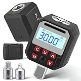 Digitaler Drehmomentadapter 1/2 Zoll, 17–340 Nm Drehmomentschlüssel-Adapter mit 3/8\ & 1/4\ Aufnahme, LCD-Display, LED & akustischem Alarm, für Fahrrad Motorrad Auto Reparatur