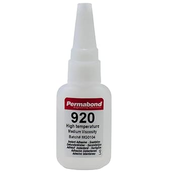 Permabond 920 1oz Bottle Instant Adhesive-Fast-Set, Thin Viscosity, 2-Step High-Temp Resistant