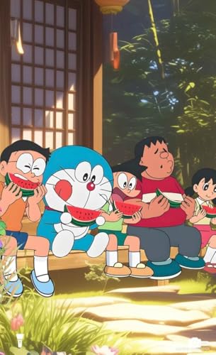 Image of 30 Cute Doraemon Laptop Stickers for Cartoon Lovers and Kids. (Doremon)