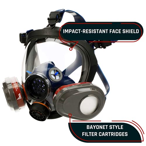 Parcil Distribution PD-101 Full Face Organic Vapor Particulate Respirator - Industrial Gas Mask thumb #1