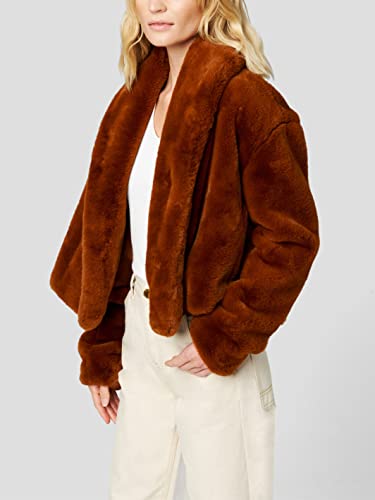 [BLANKNYC] Womens No Closure Faux Fur Coat2