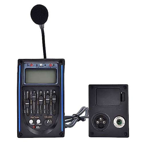 Drfeify - Micro Accordeur Numérique pour Guitare, Guitare Acoustique, écran LCD, Acoustique, égaliseur 5 Bandes, Micro Piézo