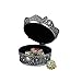 AVESON Creative Vintage Metal Alloy Crown Design Jewelry Box Ring Trinket Case Christmas Birthday Gift, Large