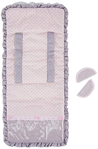 Babyline Confortable Dots Rosa - Colchoneta para silla de paseo, niñas