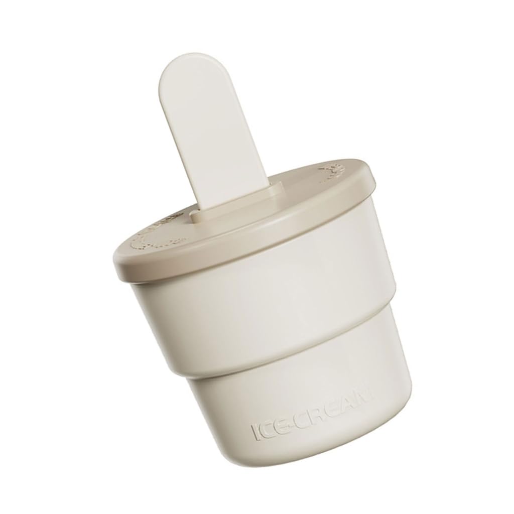 Moldes para polos， Moldes innovadores for hacer paletas de silicona fáciles de usar y moldes for helados(White)