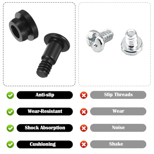Hard Drive Screws, 12 Pcs Hard Disk Drive Mounting Screws with Shock Absorption Rubber Washer Accessories Kit for 3.5 Inch SSD HDD, Computer PC Laptop