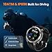 KOSPET Tank T4 GPS Smart Watch, Full Stainless Steel Body, Global Offline Maps & 6 Satellite Positioning, 100M Waterproof 45m Freediving, 1.43