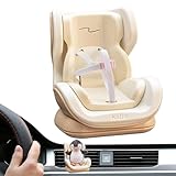 ドールカーシートベントクリップ、小さな人形の安全シート、リアルなエアベントスモールプラッシュおもちゃのカーシート、車用のぬいぐるみの人形シート、装飾デスクトップ飾り
