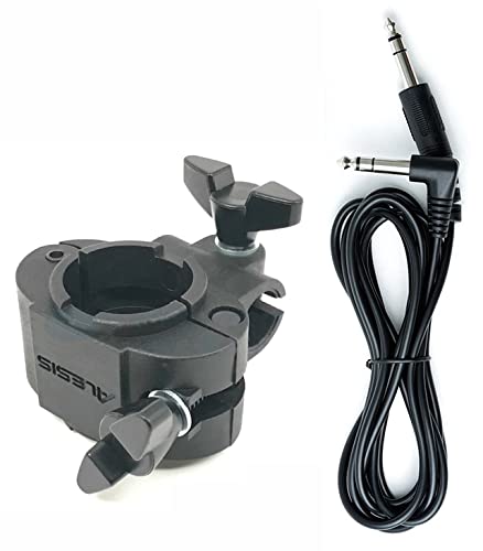 Alesis Command/Forge 1.5 Inch Drum Rack Clamp and Silverline Audio 10ft Trigger Cable Bundle
