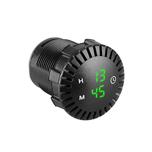 BEIDUOYANG Waterproof 12V/24V Auto Car Boat Motorcycle 24hours for Touch Digital Clock LED Display SUV Panel Electronic Clo Large Digital Clock for Seniors, Blue