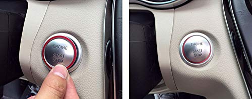 Ijdmtoy (1) Sports Red Aluminum Key Hole/Keyless Engine Push Start Button Surrounding Decoration Trim Compatible With Mercedes C E S R Ml Gl Cla Cls Gla Glc Gle Class #TOP4