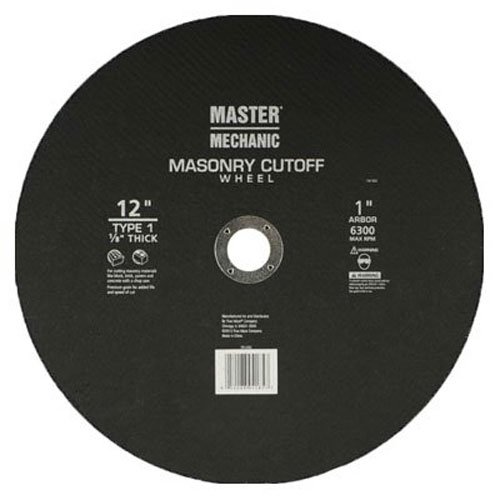 12-Inch Concrete & Masonry Portable Saw Cutoff Wheel, 1/8 in Thick, 1 in Arbor