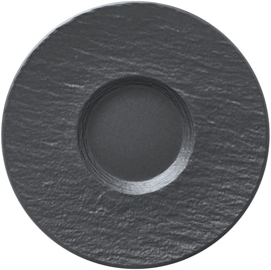 Villeroy & Boch Manufacture Rock Spodek do Kawy, Poliuretan, Czarny, 15.5 x 15.5 x 2 cm