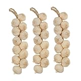 Zerodeko 3piezas Imitados Cuerdas De Ajo Decorativas para Pared Adornos De Ajo Simulados para Cocina y Restaurante