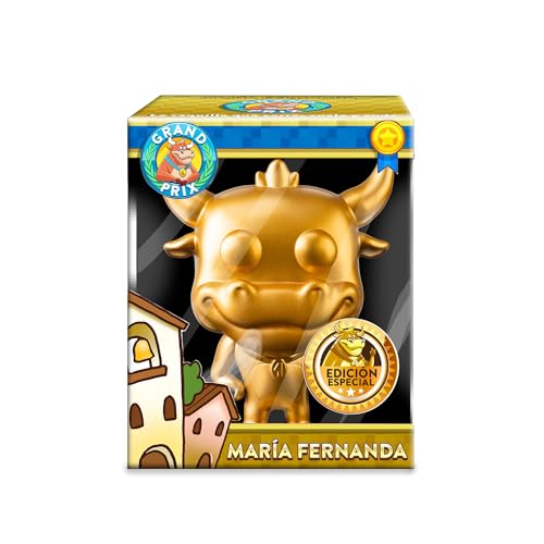 Miniatura 4 de Grand Prix - Vaquilla María Fernanda Dorada de 15 cm, Figura de Vinilo Edición Limitada del Programa de Televisión Grand Prix, Idea de Regalo, Juguete Oficial, 6 años+, TV Fans, Famosa (GRN02000)