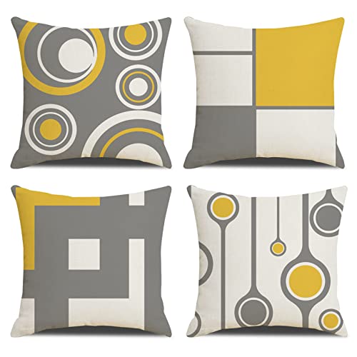 MYCDXE Fundas de Cojines de 50x50 cm Fundas de Almohadas Fundas de Almohadas Decorativas de Lino de 20x20 Pulgadas Protectores con Cremallera Invisible para sofá Silla de Coche