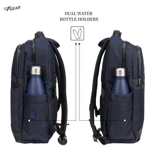 Image of F Gear Hallstat 20L Laptop Backpack|Dedicated Laptop, Tablet & iPad Sleeves|USB & Type-C Charging Ports, Luggage Strap|Smart Office, College & Travel Backpack|2 Compartments & Hidden Pocket