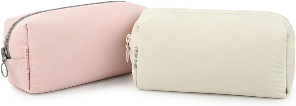 Travel Makeup Bag Small for Women, Cozy Cosmetic Pouch for Purse