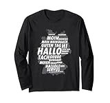 Deutschland Karte Regionale Begrüßungen Dialekt Langarmshirt