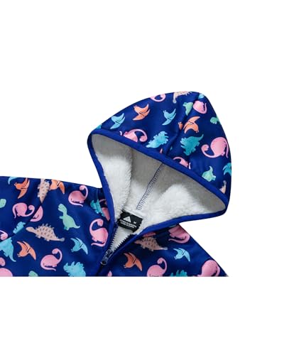 Image of V VALANCH Toddler Fleece Jacket Boys Girls Zip Up Hoodie Sweatshirt | Full Fleece Lining Throughout, Thick Warm, Cartoon, for Casual, School, Outerwear, Winter