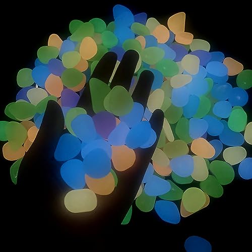 25/50 Stücke Garten Ornamente Leuchtende Steine Fluoreszierende Kieselsteine Glow In The Dark Felsen Für Outdoor Aquarium Hause Aquarium dekor – Bild 4