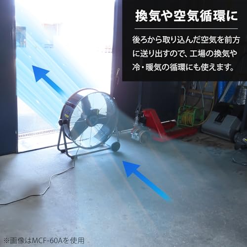 ミナトワークス 大型サーキュレーター 工場扇 50cm羽根 360度回転 床置き型 MCF-50A の商品画像 8