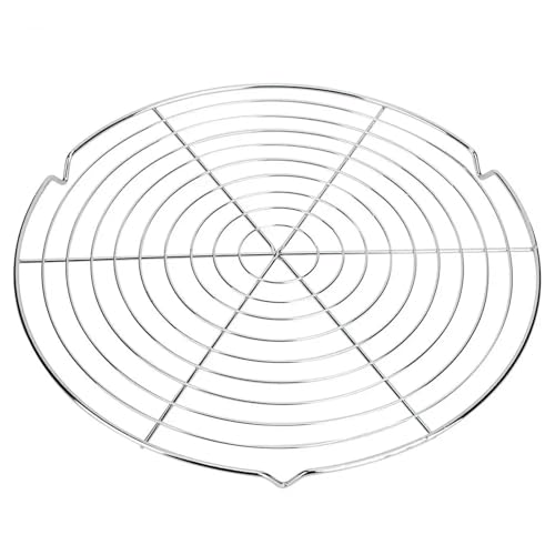 ZHSOAO Grillroste 32 cm Mehrzweck-Grillnetz aus rundem Metalldraht for Dämpfen und Kühlen/Kohle-Backnetz/Grill/Pfannenrost/BBQ-Zubehör GrillgeräTe Aus Edelstahl